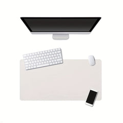 Leather Desk Pad 60x23.6in Non-Slip PU Desktop Decorative Pad