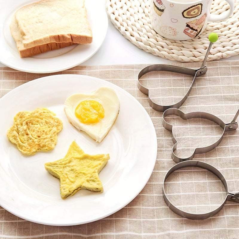 5pcs SS Omelet Shaper Fried Egg Mold Kitchen Gadgets