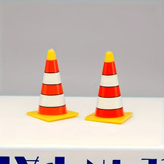 5pcs Road Sign Model Toys Mini Roadblock Plastic Construction Traffic Signs