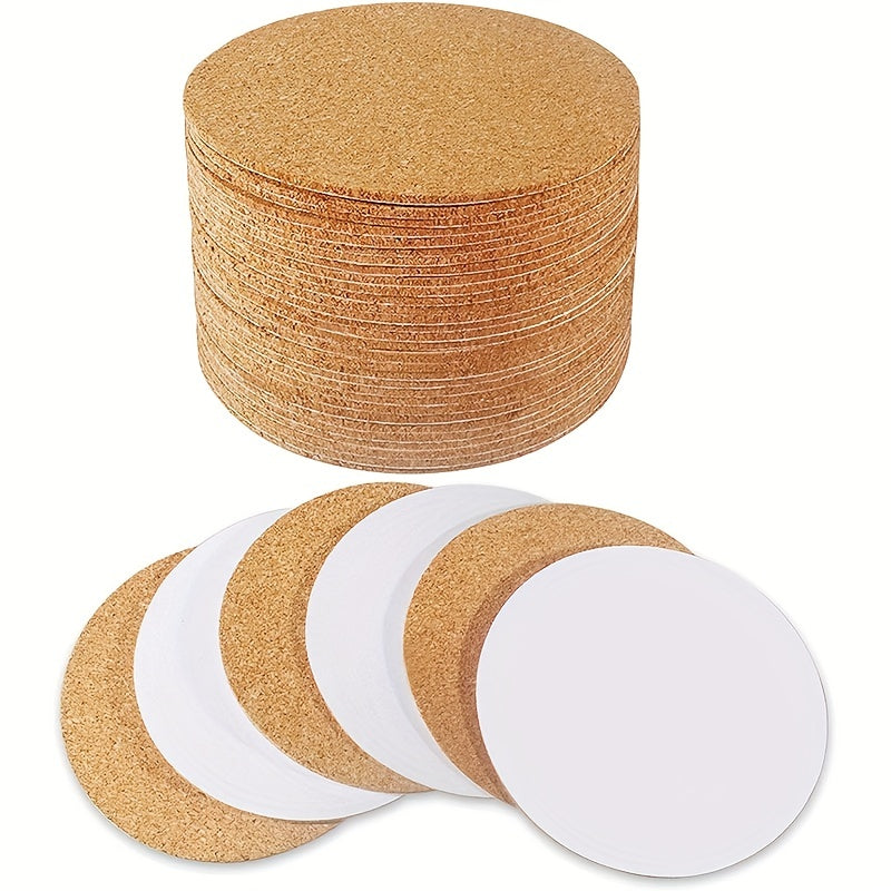30pcs Self Adhesive Cork Spacer Rounds 4inch Cork Tiles DIY Crafts