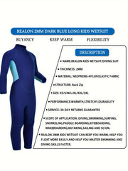 REALON Wetsuit Kids Boys Full Baby 2mm Neoprene Toddler Swimsuit
