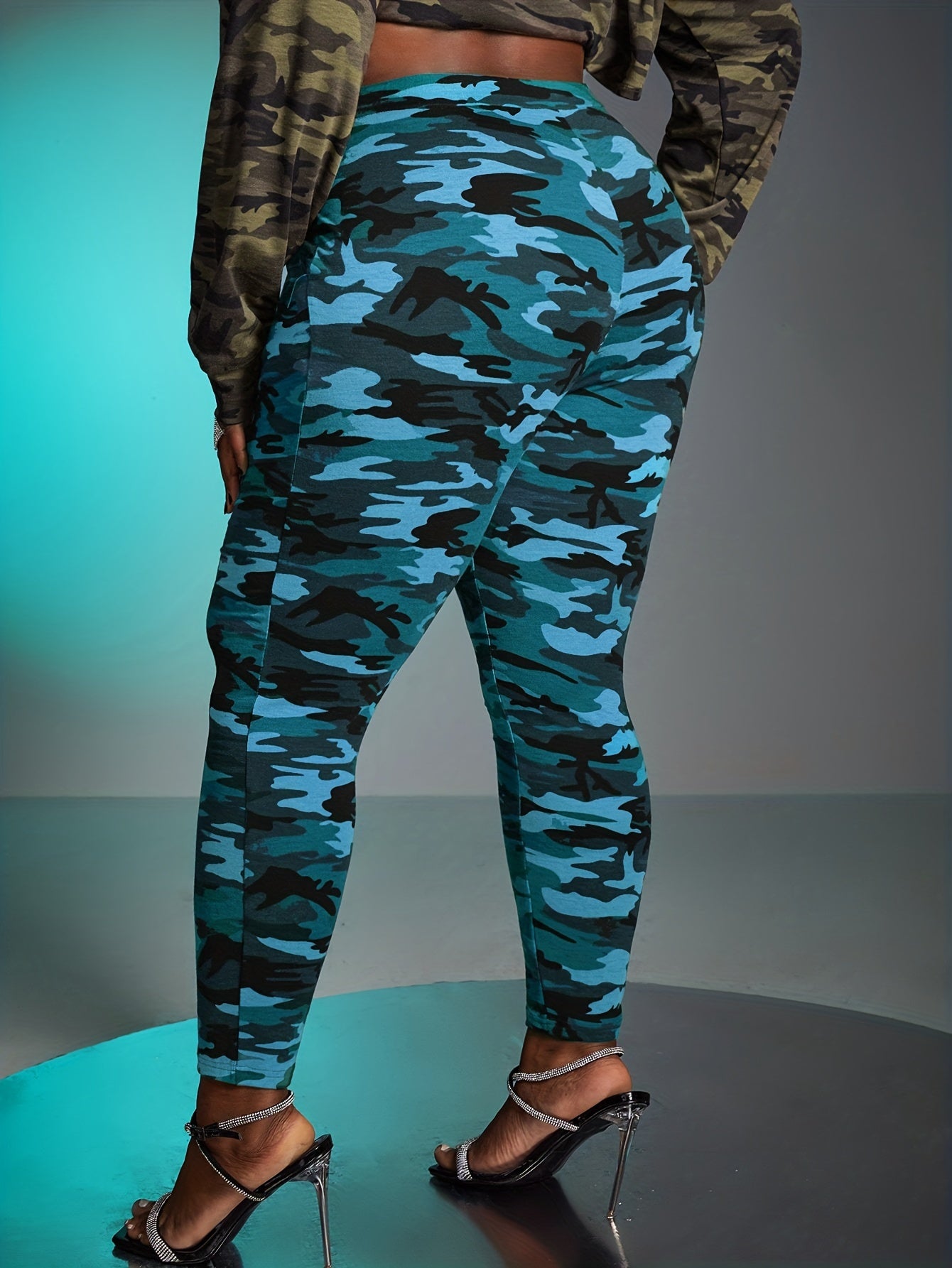  Camo Print High Waisted Yoga Leggings
