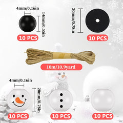 Christmas Snowman Wooden Beads 50pcs 100pcs