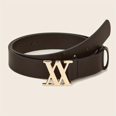 Stylish V Buckle PU Leather Waist Belt for Women