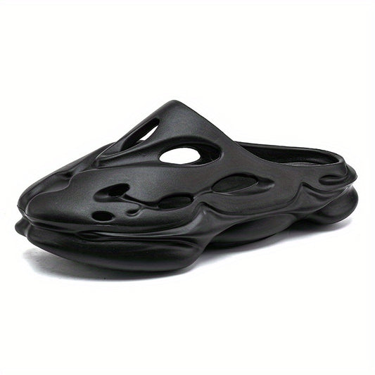 Men's Breathable Slip On Foam Runners Casual Outdoor Cut Out Clog Shoes