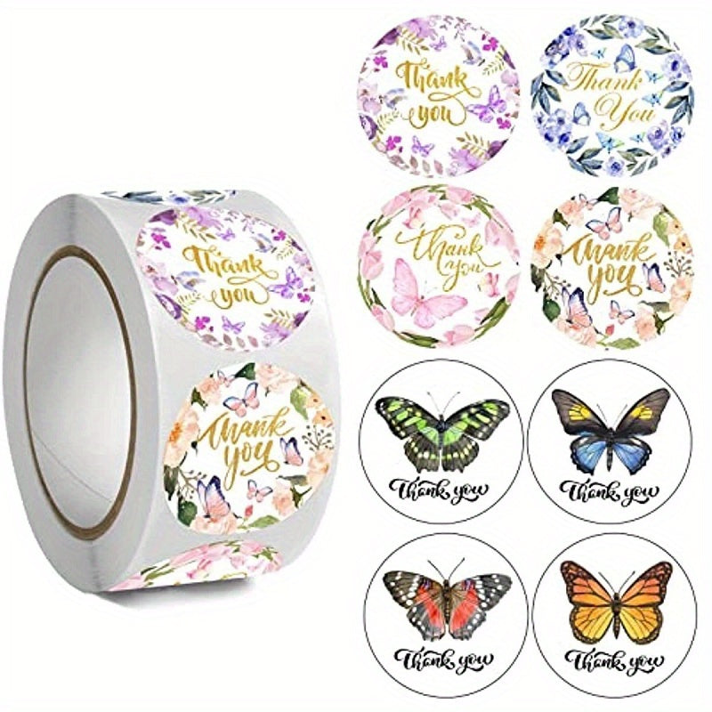 500pcs 2 Butterfly Wedding Decoration Stickers