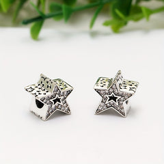 Rhinestone Decor Silver Space Astronaut Bead for DIY Jewelry
