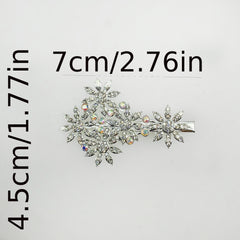 Rhinestone Flower Hair Clip Barrette Hair Slides Clip Non Slip Hair Decoration