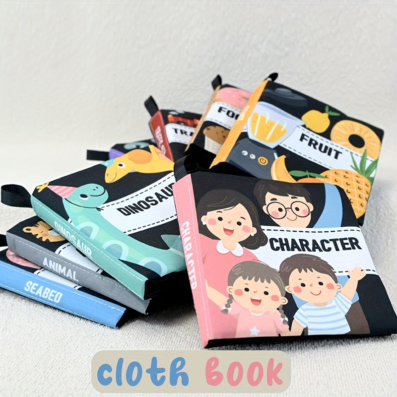 High Contrast Baby Cloth Book 0-6 Mos Washable Non Toxic Early Learning