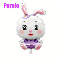Rabbit Toys Balloon Red Purple Easter Children's Party Decoration