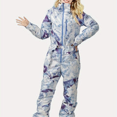Women's Waterproof Snow Jumpsuit Winter Ski Suit