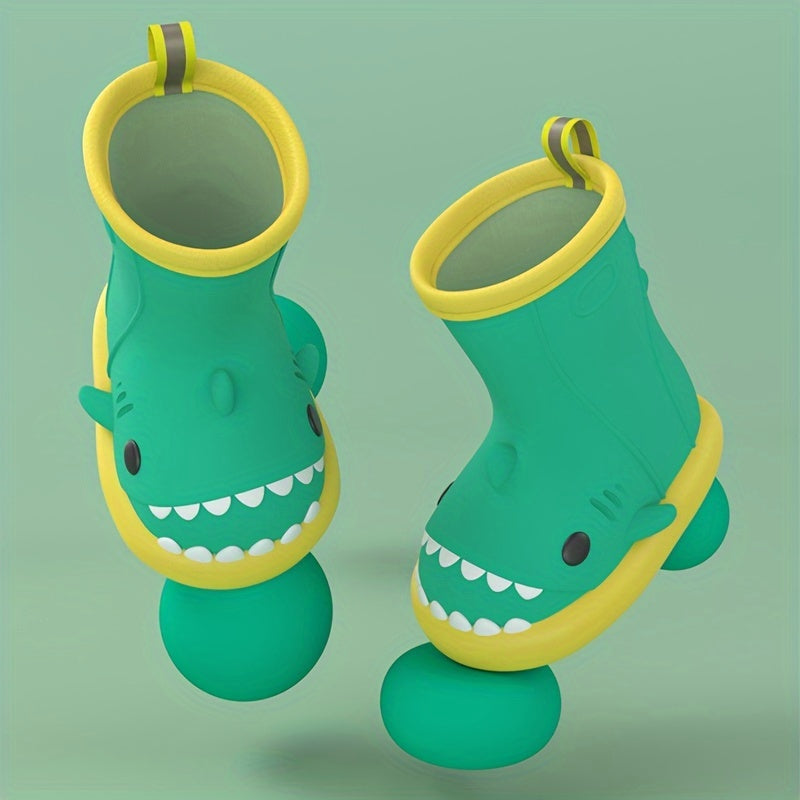 Girl's Adorable Shark Rain Boots Non Slip Waterproof Shoes