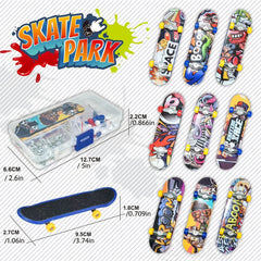 Mini Finger Skateboard Puzzle Toy Gift with Storage Box