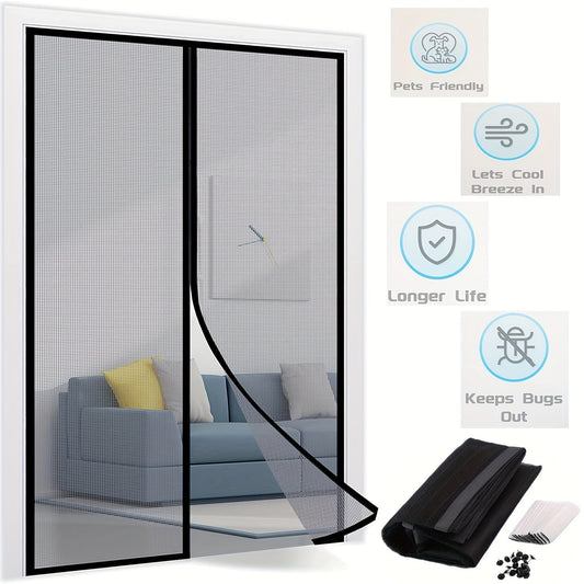 Magnetic Screen Door Self Sealing Mesh Partition
