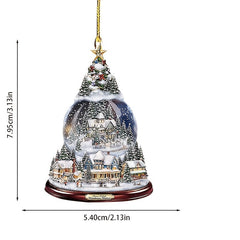 Crystal Town 2D Acrylic Decorative Charm Car Bag Key Pendant Christmas Ornament