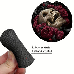 2pcs Rose Skull Car Cup Holder Coasters