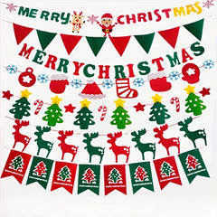 Non woven Christmas Pull Bunting Decorations