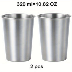 2pcs Stainless Steel Stackable Drinking Cups Insulated Reusable Camping Cup
