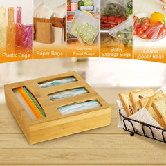 Bamboo Storage Bag Box Fresh Keeping Ziplock Organizer