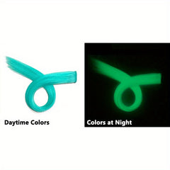 4-Piece Glowing Hairpieces for Nighttime Events, Music Festivals, and Clubs
