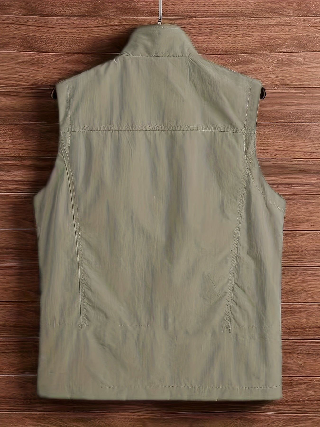 Men's Zipper Pockets Cargo Vest for Outdoor Activities