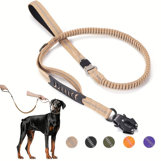 Tactical Dog Leash w/ Quick Release & Reflective Shock Absorber