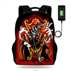 17in Nightmare Before Christmas USB Charge Backpack Kids Men Women