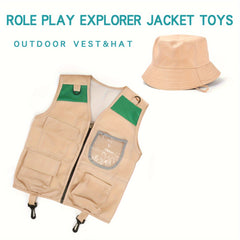Kids Outdoor Adventure Vest Cosplay Set
