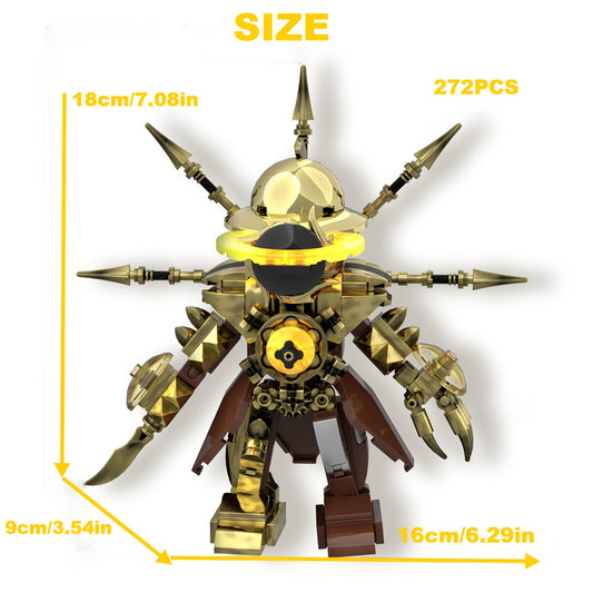 Clockman Building Blocks Set, 608pcs & 272pcs, Anime Game Theme, ABS Plastic