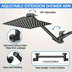 High Pressure Shower Head Combo with Extension Arm