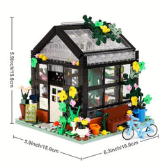 Flower Friends House Building Set - Elegant and Warm Environment - 579pcs