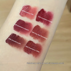 Strawberry Lip Gloss Matte Velvet Lip Glaze Long Lasting Makeup