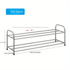 3 6 Tiers Stainless Steel Shoes Storage Rack Easy Assembled Shoe Shelf