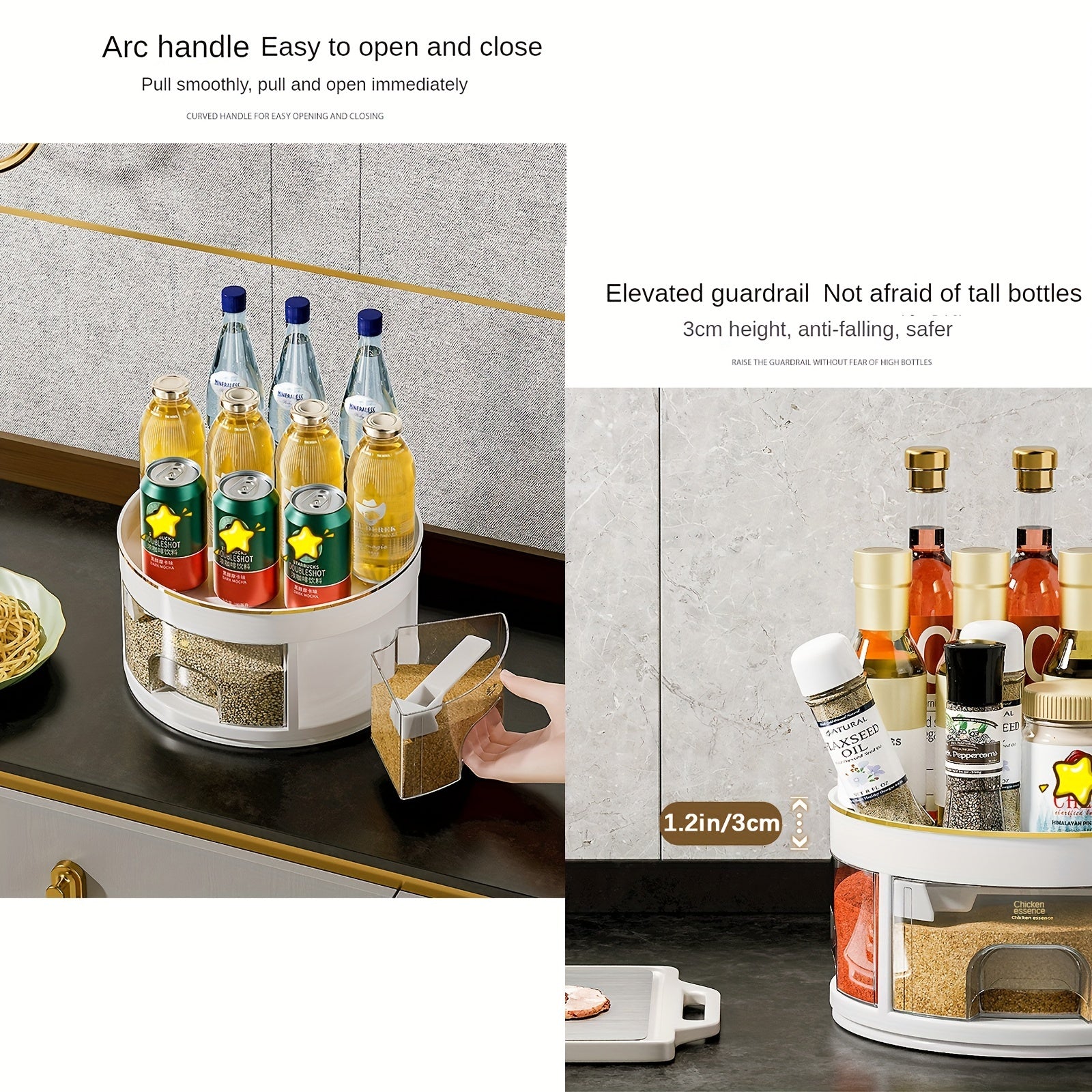Rotary Seasoning Box Kitchen Storage Soy Sauce Bottle