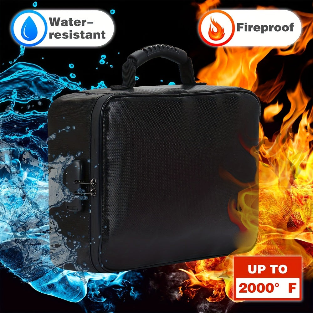 Fireproof Storage Box Lock Waterproof Documents Valuables Room Decor