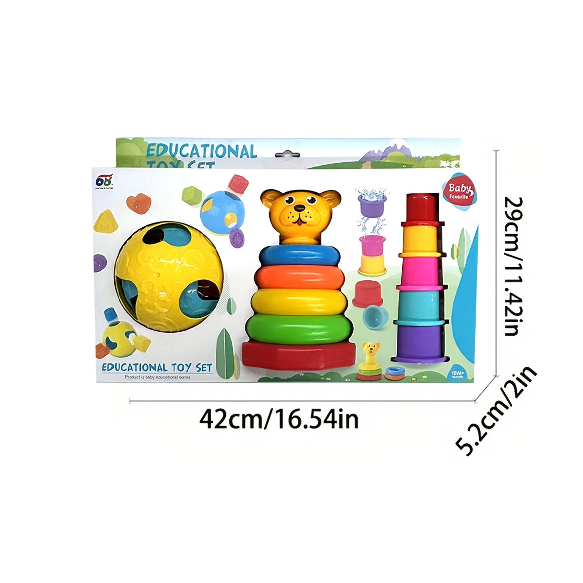Kids Stacking Nesting Cups Block Ball Animal Building Blocks Set Bath Toys