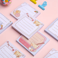 Cat Style Sticky Notes for Students - 80 Pieces