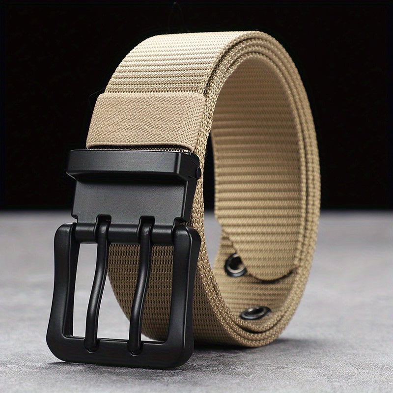 Nylon Square Belt Casual Leather Belt For Men