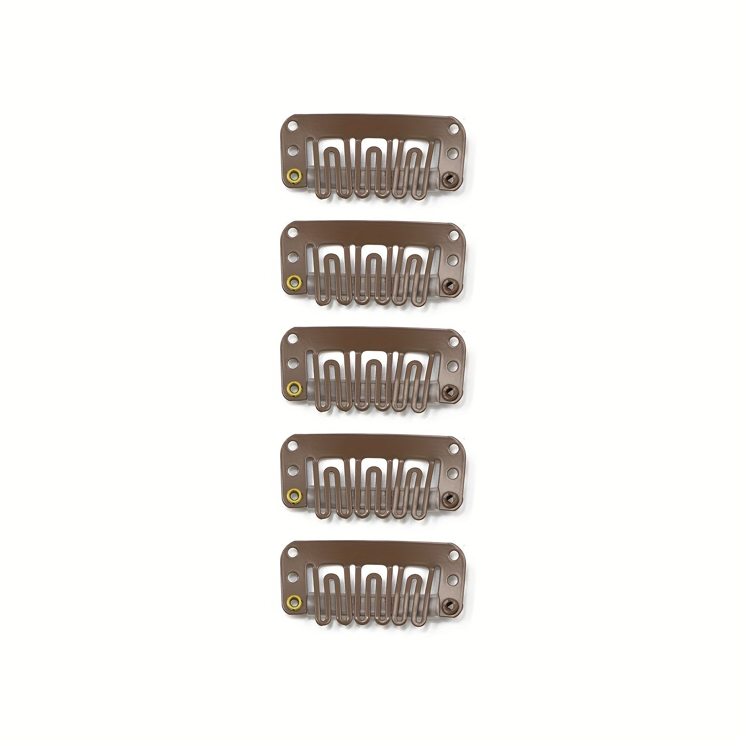 5 Pcs Metal Snap Comb Clips for Hair Extension DIY Wig Clips