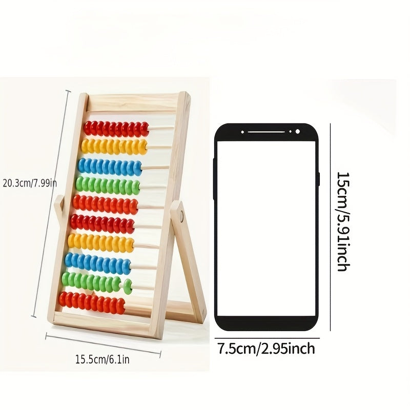 Wooden Addition Subtraction Calculator Kids Arithmetic Enlightenment 