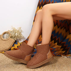 Fur Lined Thermal Winter Snow Boots Slip On Non Slip Snow Shoes