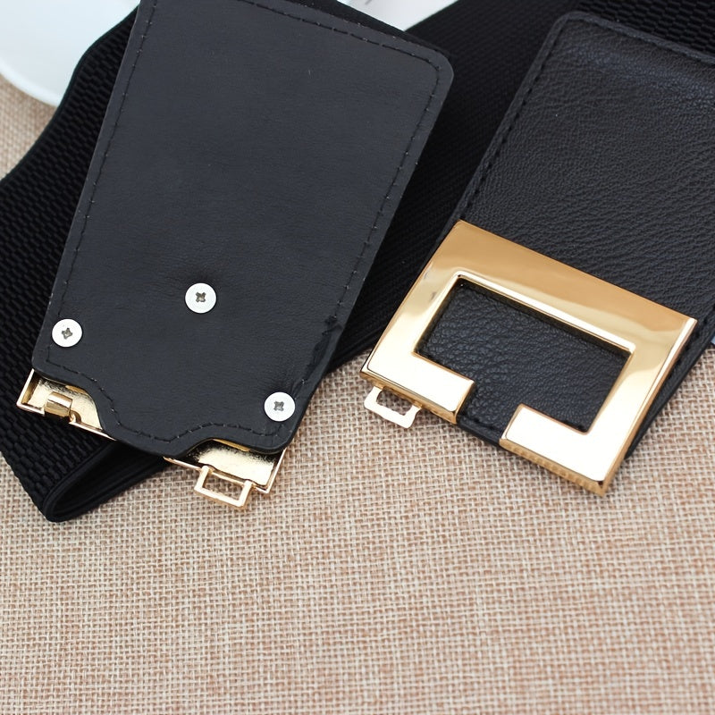 Wide Waistband Women's Elastic Belt for Dress Decoration