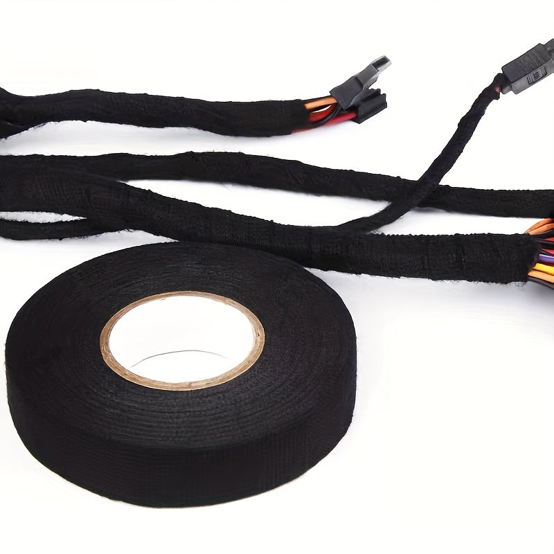 15m High Temp Adhesive Cloth Tape Cable Harness PVC Car Auto Heat Isolati