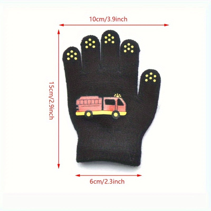 Kids Magic Elastic Gloves, Winter Warm Knitted Glove
