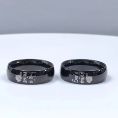 Romantic Couples Stainless Steel Ring Set