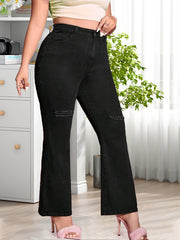  High Rise High Stretch Flared Leg Jeans