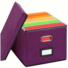 File Storage Box With Handles Portable Basket For Toys Documents Certificates