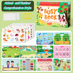 Colorful Interactive Busy Book for Kids - Educational Paperback