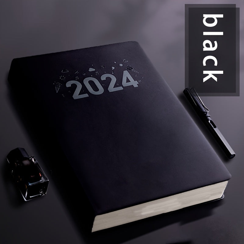 A4 Notebook 360 Thickened Notepad Business Faux Leather Surface