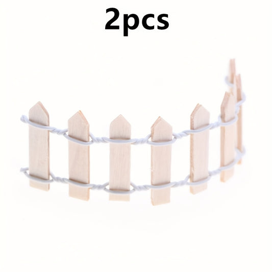 Mini Wooden Fence Model Realistic Succulent Terrarium Landscape DIY Garden Decor